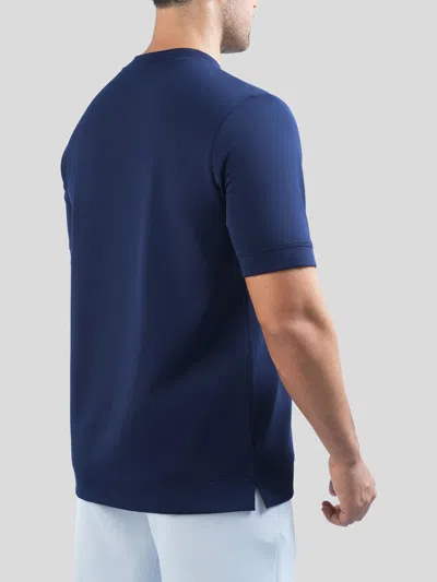 Fioboc Modal Blend Short Sleeve Tee:slim Fit In Blue