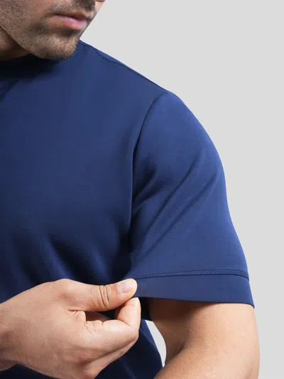 Fioboc Modal Blend Short Sleeve Tee:slim Fit In Blue