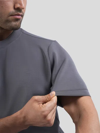 Fioboc Modal Blend Short Sleeve Tee:slim Fit In Gray