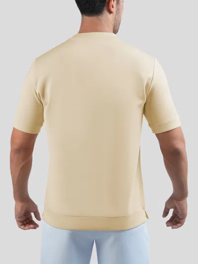 Fioboc Modal Blend Short Sleeve Tee:slim Fit In Sand