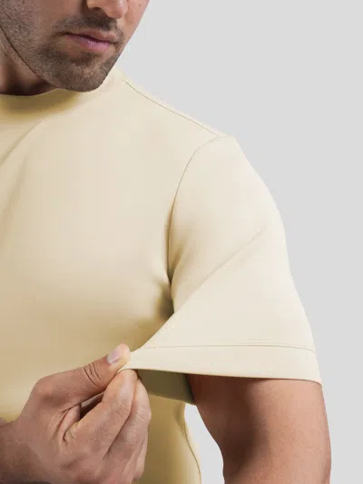 Fioboc Modal Blend Short Sleeve Tee:slim Fit In Sand