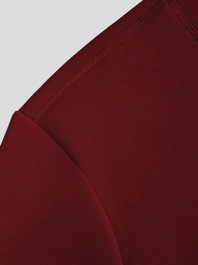 Fioboc Modal Blend Short Sleeve Tee:slim Fit In Burgundy