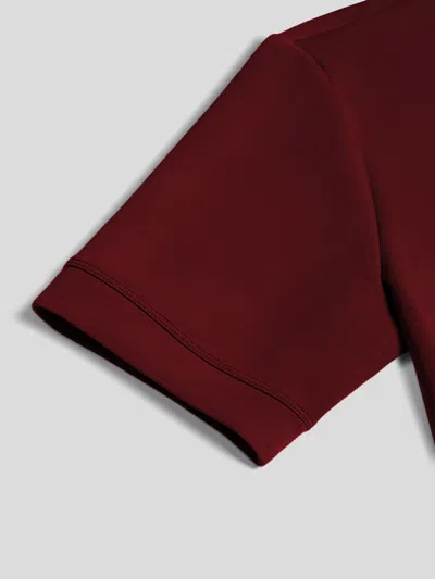 Fioboc Modal Blend Short Sleeve Tee:slim Fit In Burgundy