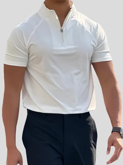 Fioboc Performancepro Half Zip Raglan Tee In White