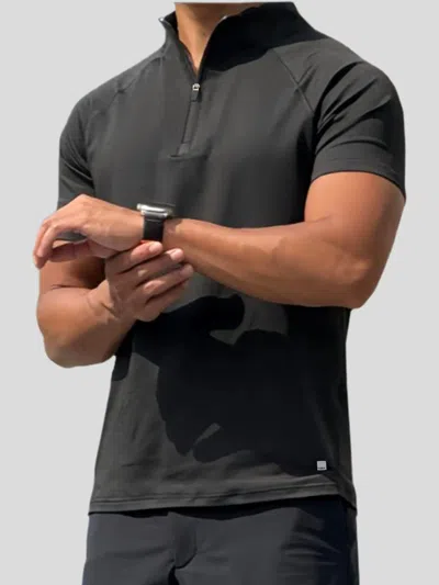 Fioboc Performancepro Half Zip Raglan Tee In Black