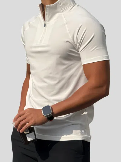 Fioboc Performancepro Half Zip Raglan Tee In White