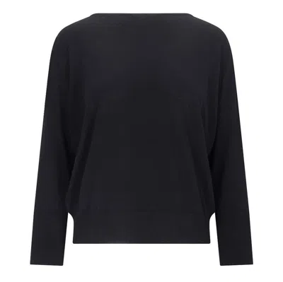 Zanone Black Wool Knitwear In Multi