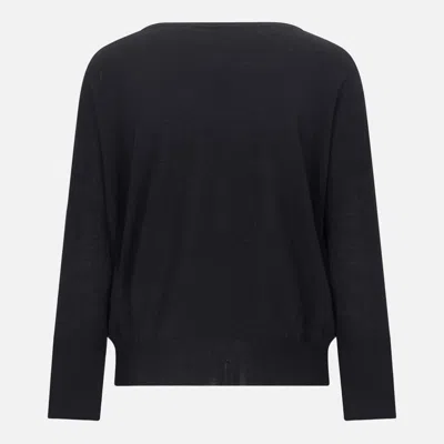 Zanone Black Wool Knitwear In Multi