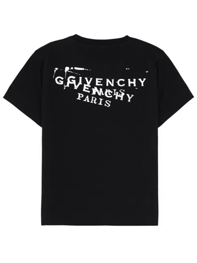 Givenchy Logo Cotton Jersey T-shirt In Black
