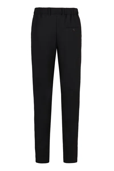 Giorgio Armani Techno Fabric Tailored Trousers In Black