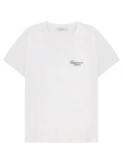 Givenchy Cotton Crewneck T Shirt Short Sleeves In White