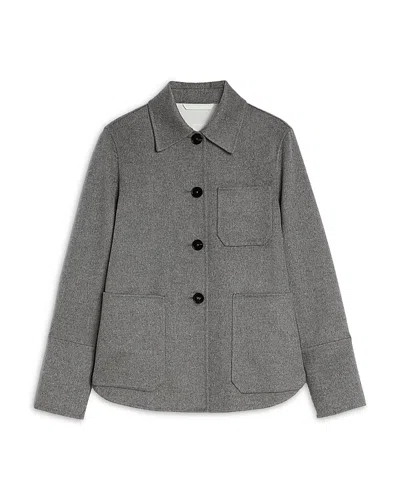 Jil Sander Patch-pocket Button-front Jacket In Gray