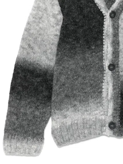 I'm Brian Ombré-effect Buttoned Cardigan In Gray