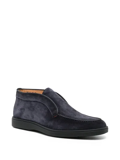 Santoni Suede Leather Desert Boot In Multi
