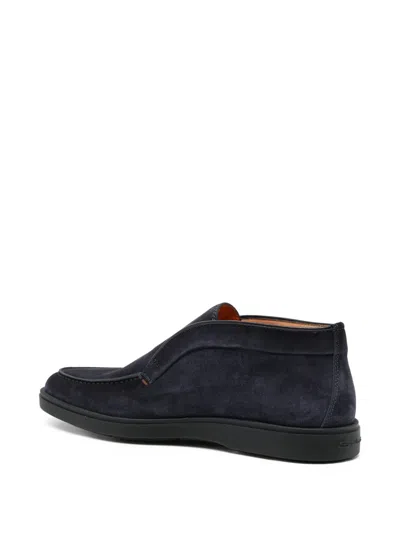Santoni Suede Leather Desert Boot In Multi