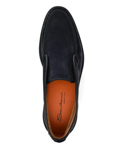 Santoni Suede Leather Desert Boot In Multi