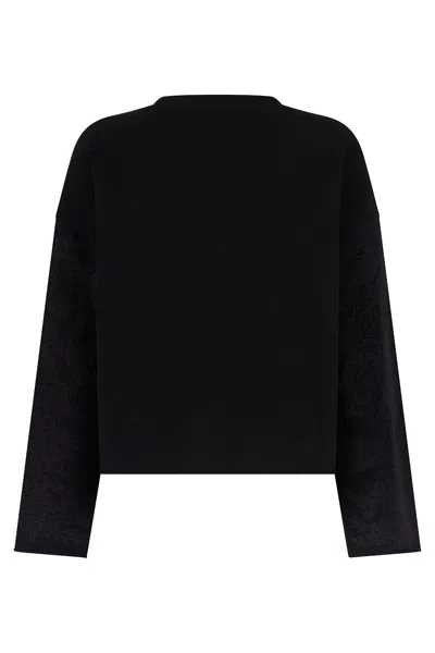 Philosophy Di Lorenzo Serafini Black Sweatshirt With Red Writing In Casual And Versatile Style. In Black
