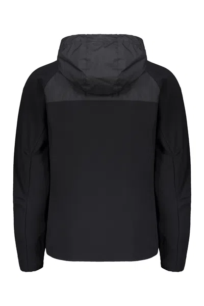 Paul&amp;shark Light Black Jacket With Practical Hood In Black