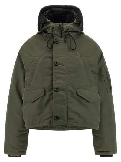 Carhartt Quilted Hooded Oltera Jacket In Green