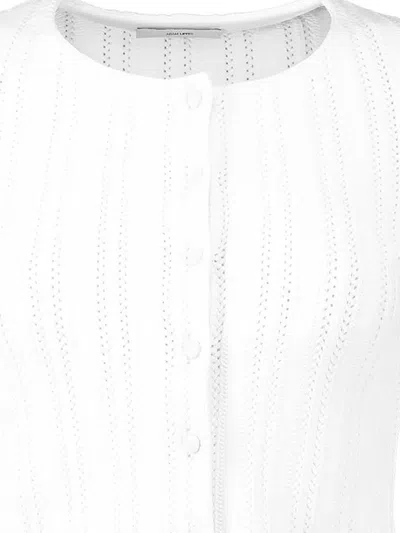 Adam Lippes Faye Buttoned Cardigan In White