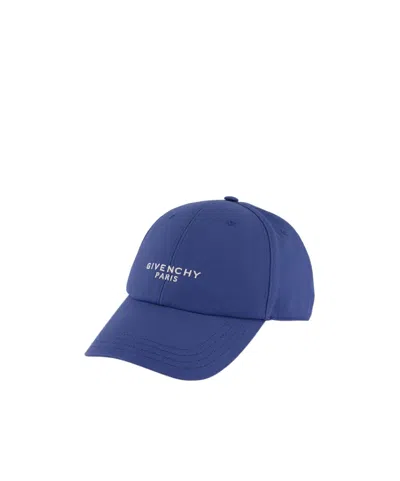 Givenchy Logo-embroidered Baseball Cap In Blue