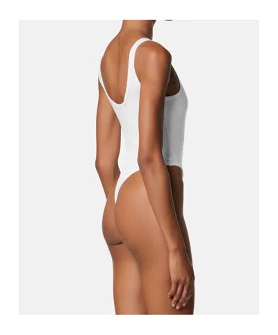 Versace Button-front Cotton Body In White