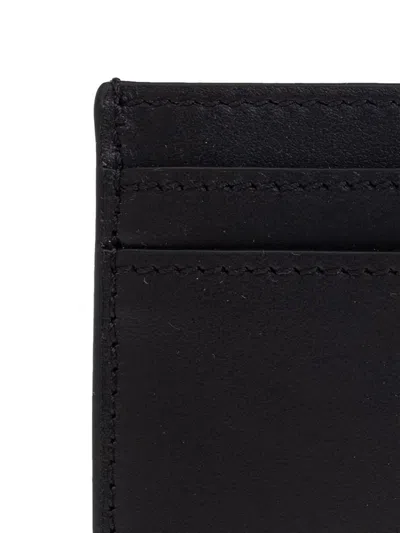 Alexander Mcqueen Leather Card Case With Multiple Compartments In Black