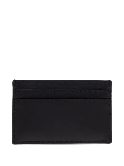 Alexander Mcqueen Leather Card Case With Multiple Compartments In Black