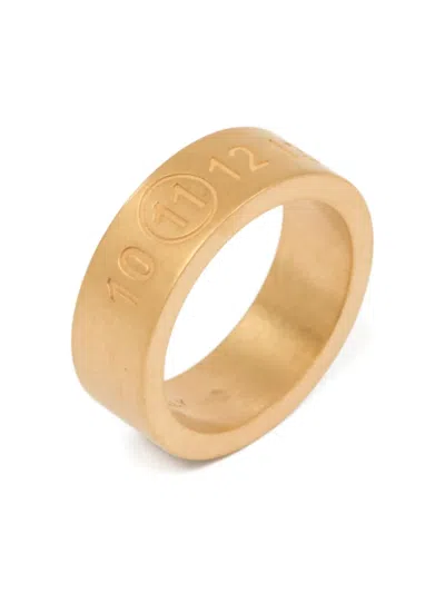 Maison Margiela Number-reference Ring In Gold