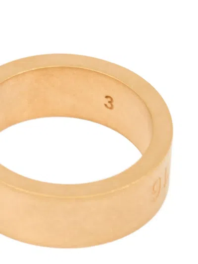 Maison Margiela Number-reference Ring In Gold