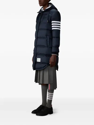 Thom Browne Lightweight 4-bar Parka In Blue