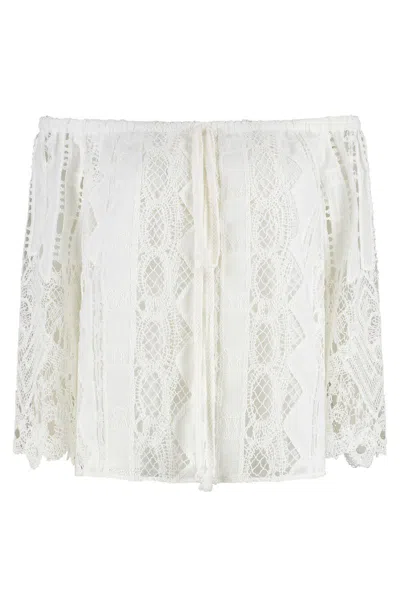 Pinko Notorius Lace Blouse In White