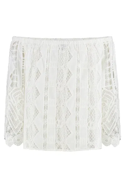 Pinko Notorius Lace Blouse In White