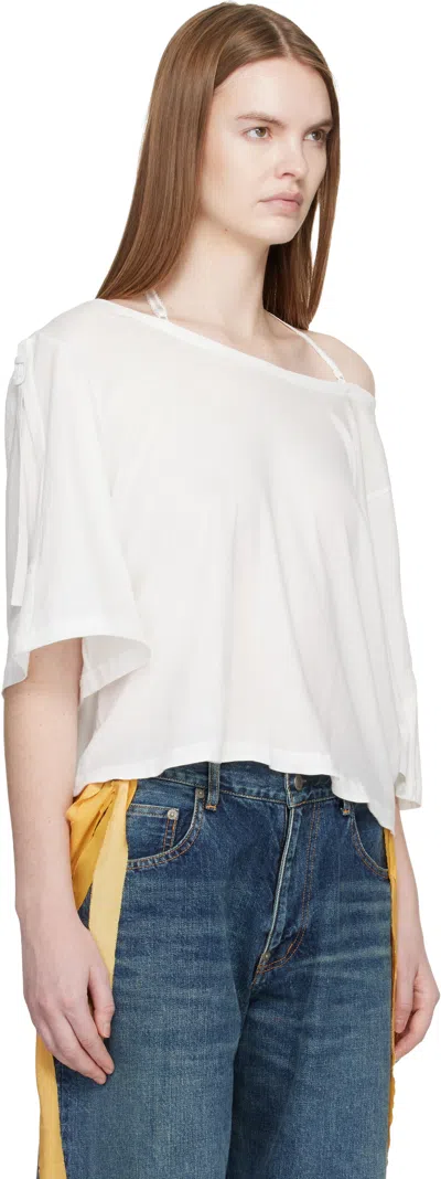 Undercover White Strap T-shirt In White