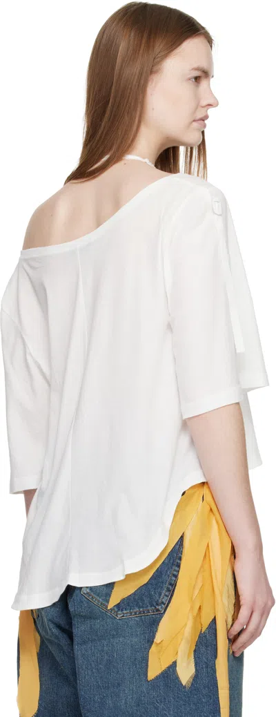 Undercover White Strap T-shirt In White