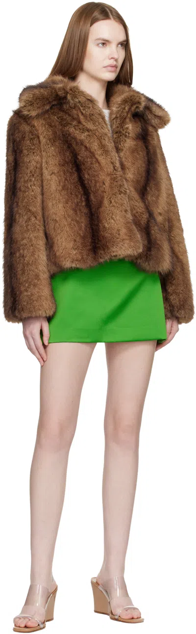 Sandy Liang Green Juicy Miniskirt In Green