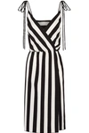 MARC JACOBS Wrap-effect striped crepe dress