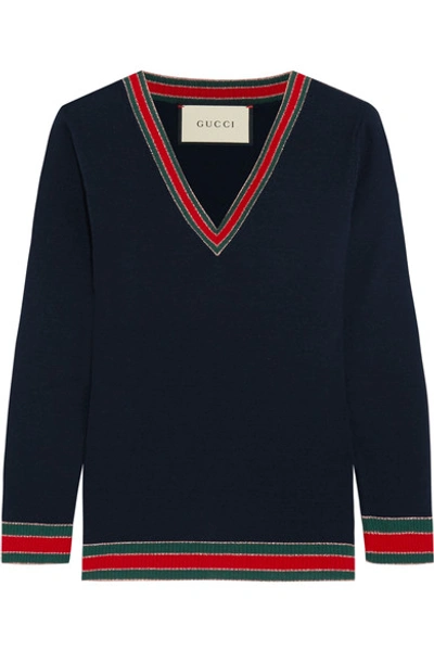 Shop Gucci Striped Wool Sweater