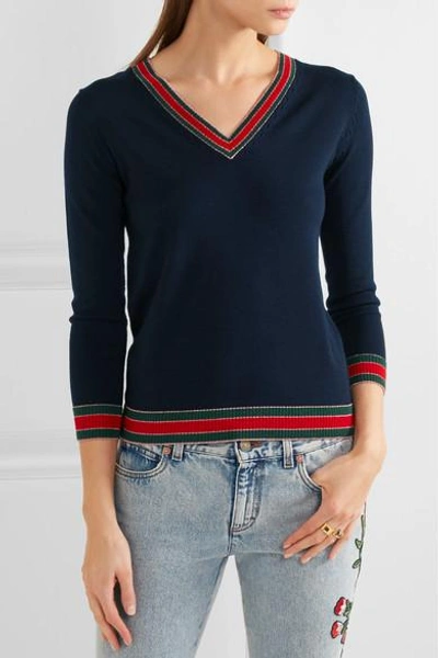 Shop Gucci Striped Wool Sweater