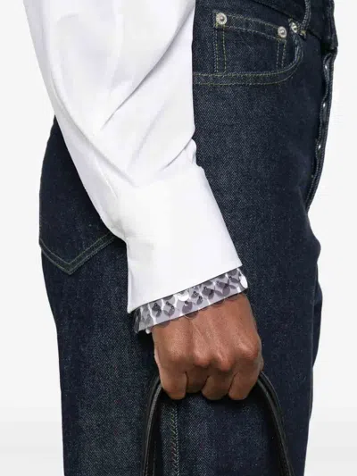 Brunello Cucinelli Point-collar Embellished Shirt In Multi