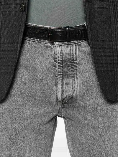 Brunello Cucinelli Straight Leg Jeans With Faded Effect And Five-pocket Design In Blue