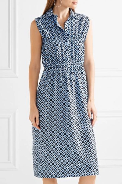 Shop Marni Printed Silk Crepe De Chine Dress