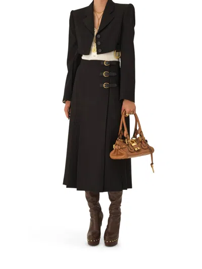 Chloé Paddington Brown Handbag With Two Top Handles And Padlock On The Front In Leather Woman In Brown