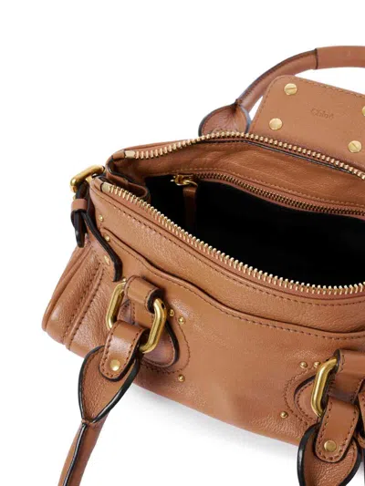 Chloé Paddington Brown Handbag With Two Top Handles And Padlock On The Front In Leather Woman In Brown