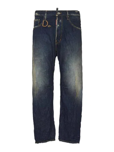 Dsquared2 Pants 5 Pockets In Blue