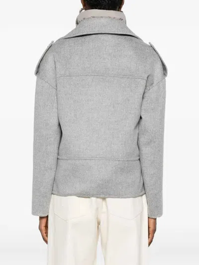 Moorer Zip-up Wool Jacket In Gray