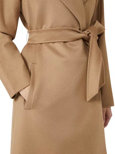Max Mara Wool Robe Coat In Brown