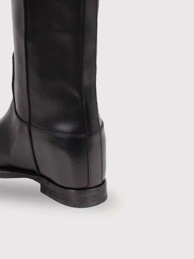 Via Roma 15 Knee-high Boots With Tongue And Logo Detail In Black