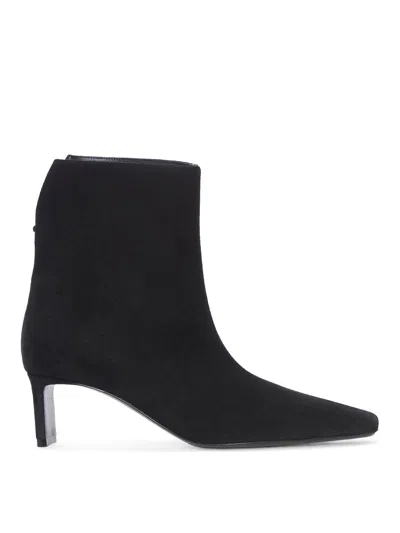 Khaite Refined Mini Ankle Boots With Sleek Blade Heel In Black