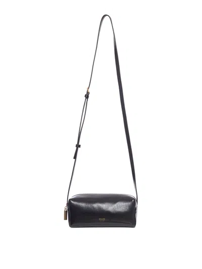 Khaite Kye Mini Calfskin Leather Crossbody Bag In Black